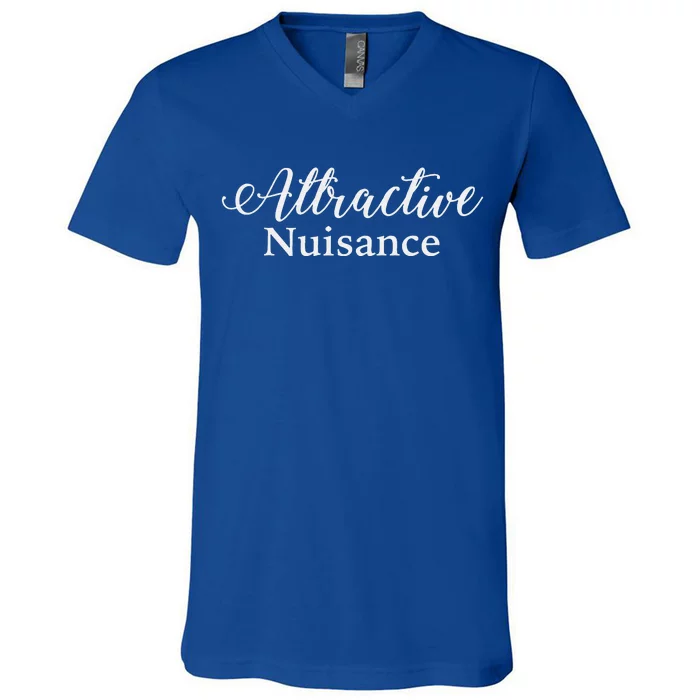 Attractive Nuisance Funny Lawyer V-Neck T-Shirt