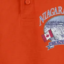 Americana Niagara Falls Scene Canada America Flags Gift Dry Zone Grid Performance Polo