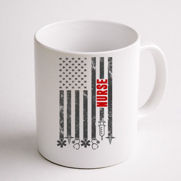 American Nurse Flag RN Nurse Front & Back Coffee Mug