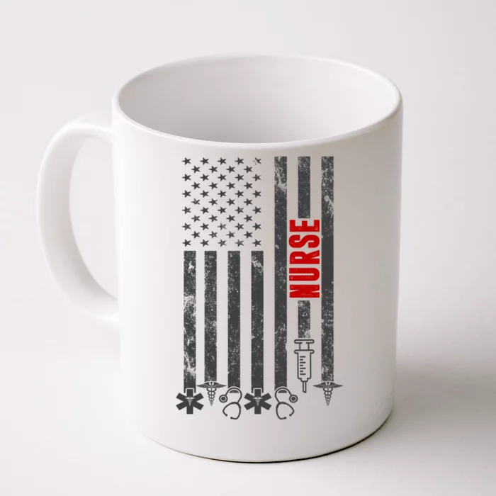 American Nurse Flag RN Nurse Front & Back Coffee Mug