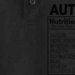 Autism Nutrition Facts Autistic Pride Autism Awareness Dry Zone Grid Performance Polo