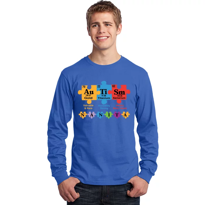 Autism Nanita Family Awareness Chemical Elet Puzzle Piece Cool Gift Long Sleeve Shirt