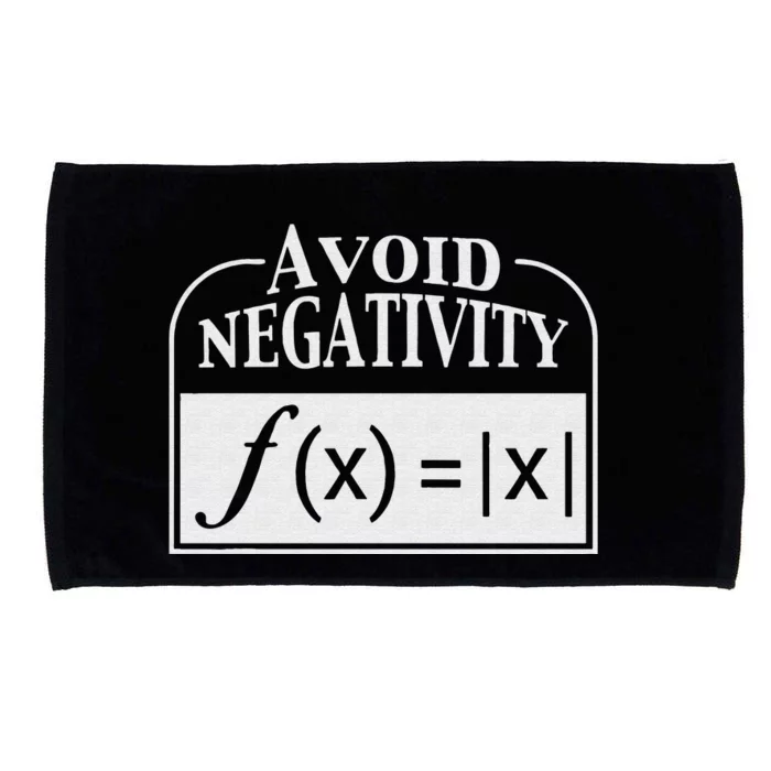 Avoid Negativity Funny Math Pun Equation Microfiber Hand Towel