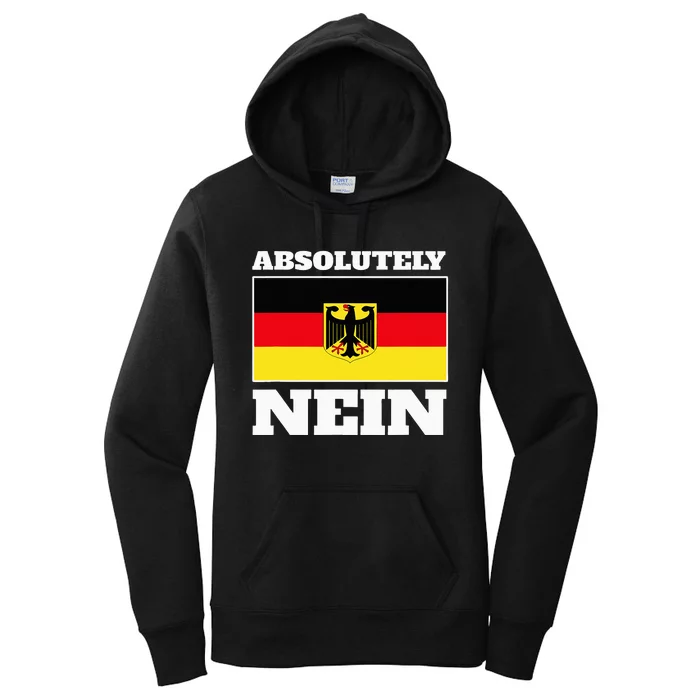 Absolutely Nein Flag of german Eagle Germany German Women's Pullover Hoodie