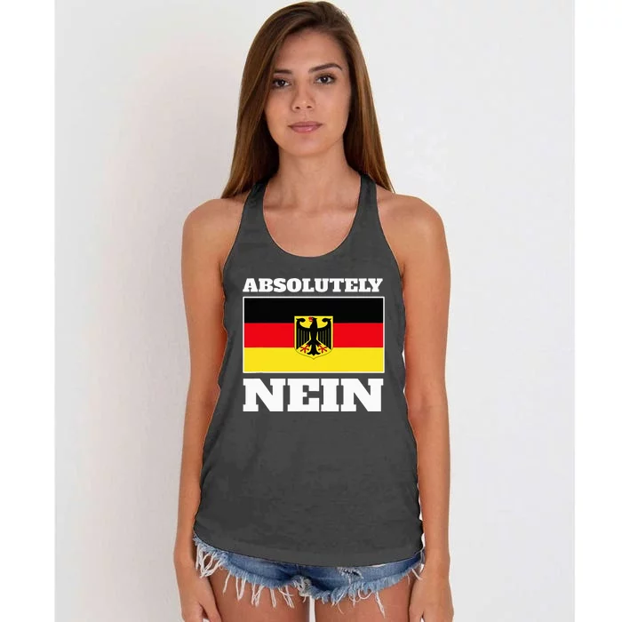 Absolutely Nein Flag of german Eagle Germany German Women's Knotted Racerback Tank