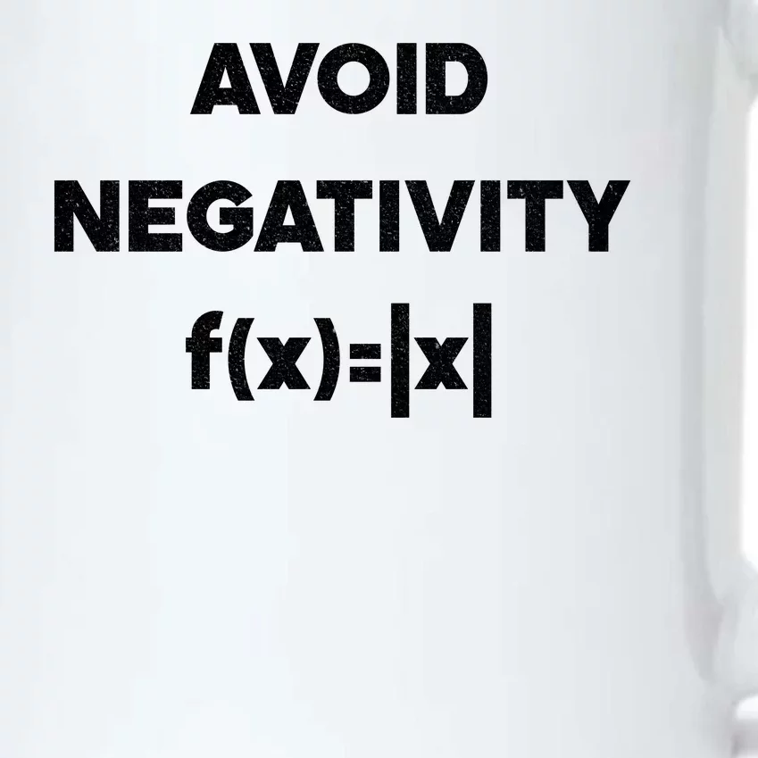 Avoid Negativity Funny Math Formula Black Color Changing Mug