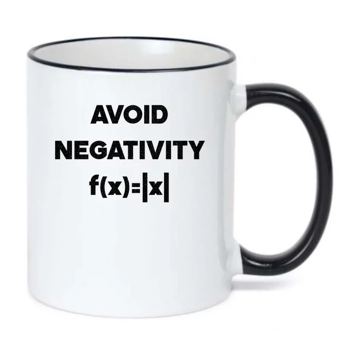 Avoid Negativity Funny Math Formula Black Color Changing Mug