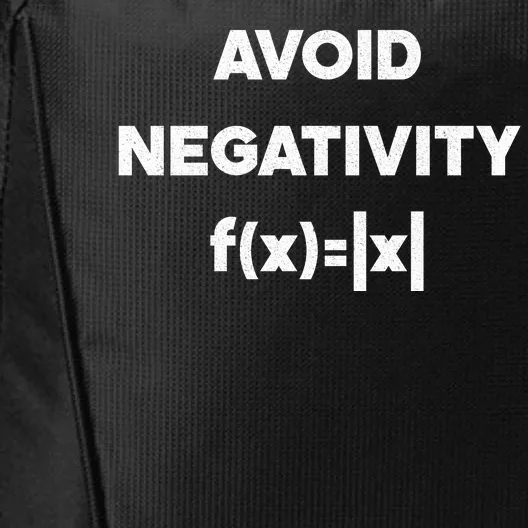 Avoid Negativity Funny Math Formula City Backpack