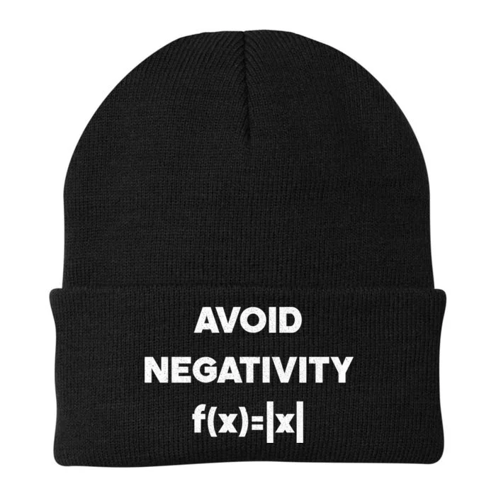 Avoid Negativity Funny Math Formula Knit Cap Winter Beanie