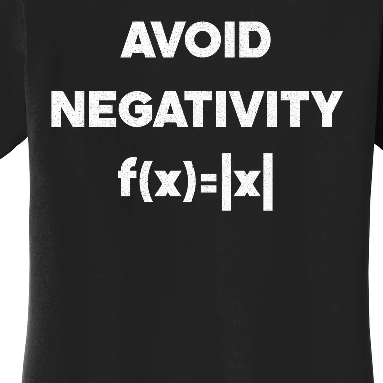 Avoid Negativity Funny Math Formula Women's T-Shirt