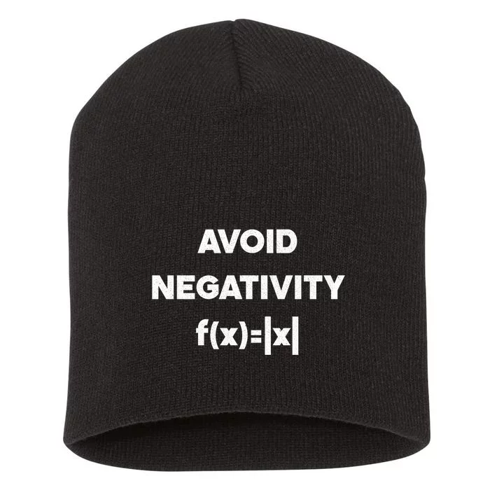 Avoid Negativity Funny Math Formula Short Acrylic Beanie