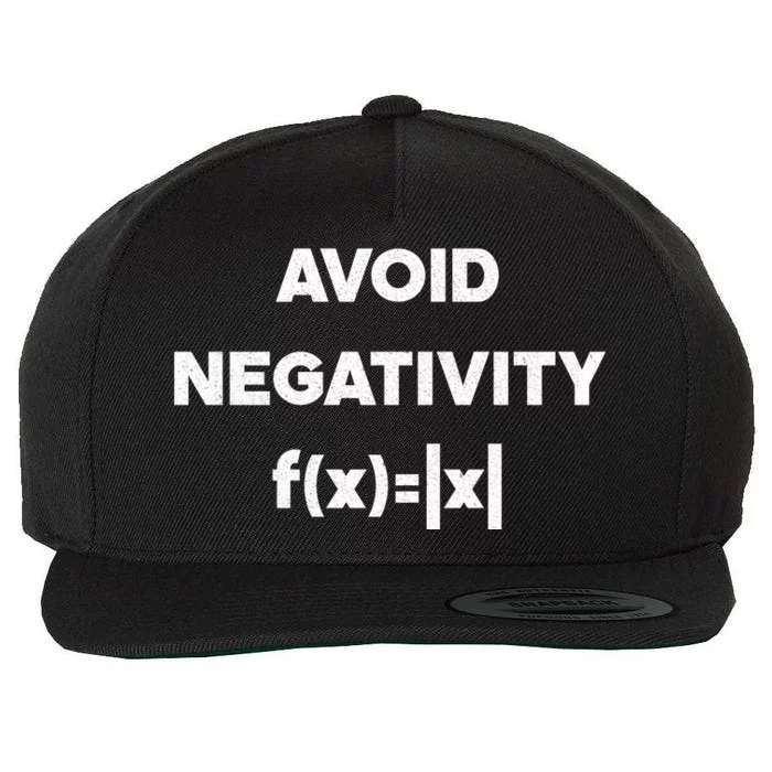 Avoid Negativity Funny Math Formula Wool Snapback Cap