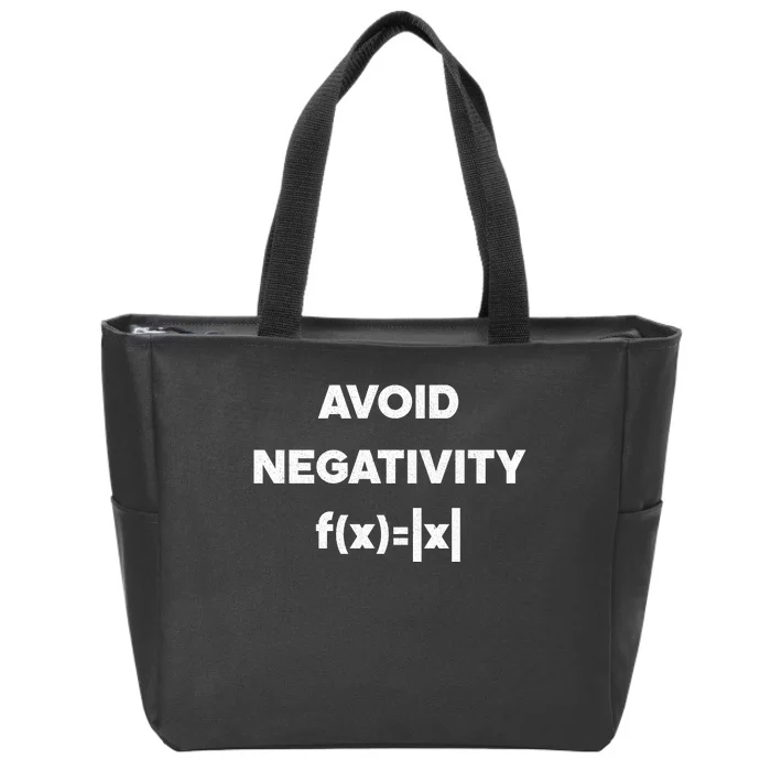 Avoid Negativity Funny Math Formula Zip Tote Bag