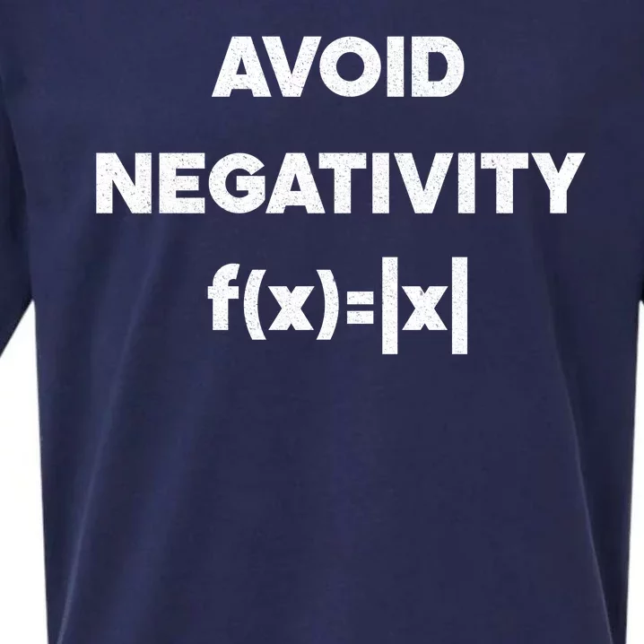 Avoid Negativity Funny Math Formula Sueded Cloud Jersey T-Shirt