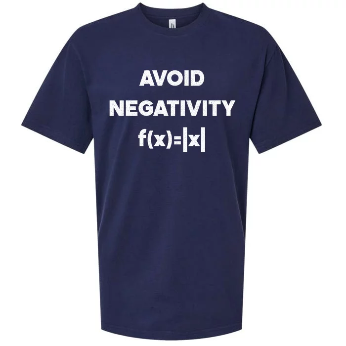 Avoid Negativity Funny Math Formula Sueded Cloud Jersey T-Shirt