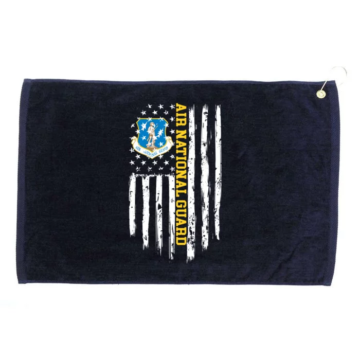 Air National Guard American Flag Gift Grommeted Golf Towel