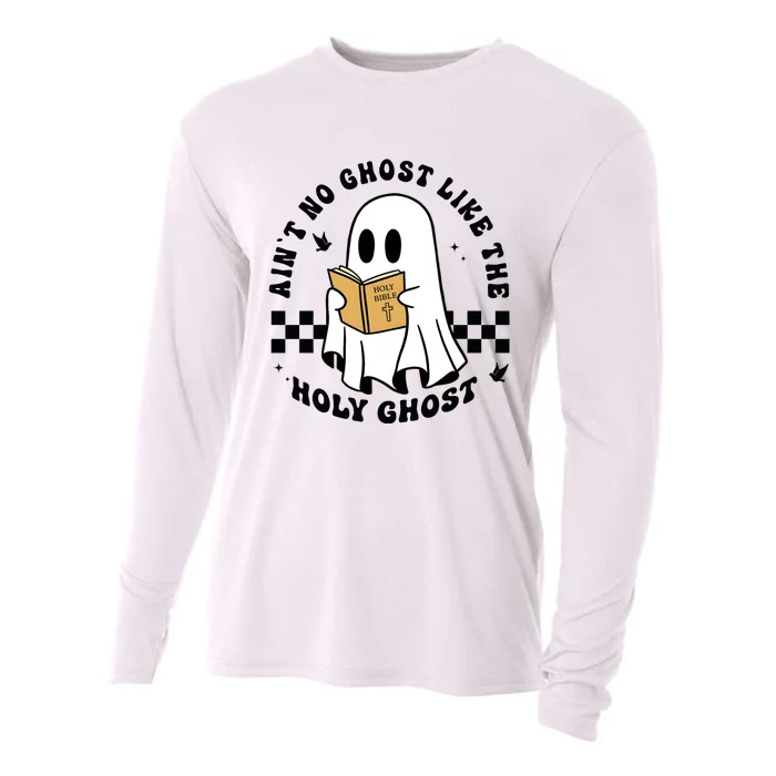 AinT No Ghost Like The Holy Ghost Halloween Ghoul Cooling Performance Long Sleeve Crew