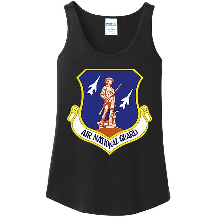 Air National Guard Military Veteran Patriotic Ladies Essential Tank