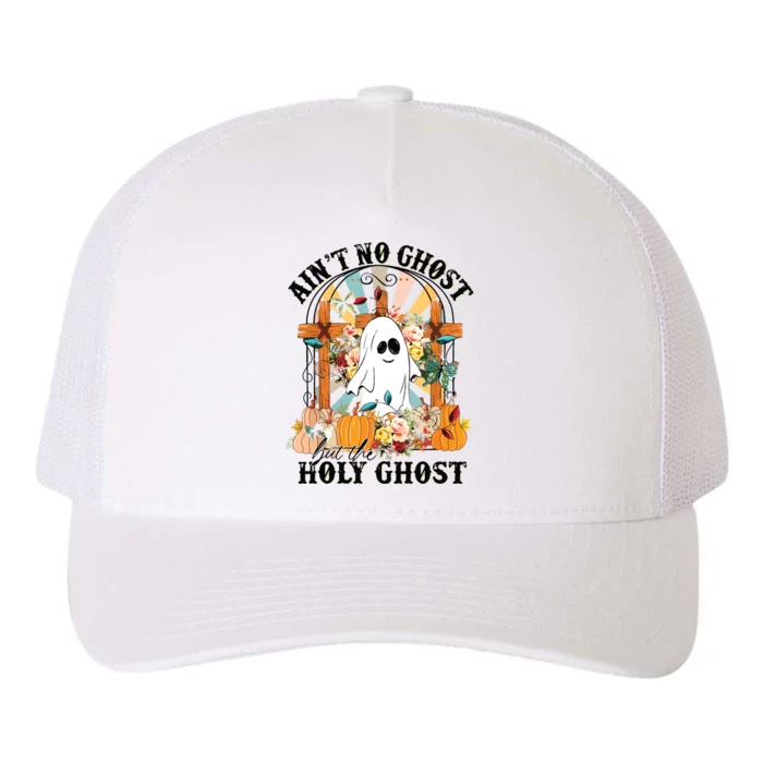 Aint No Ghost But The Holy Ghost Ghost Christian Halloween Yupoong Adult 5-Panel Trucker Hat