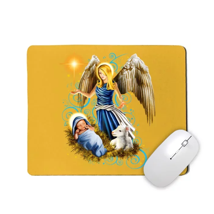 Angel With Baby Jesus Mousepad