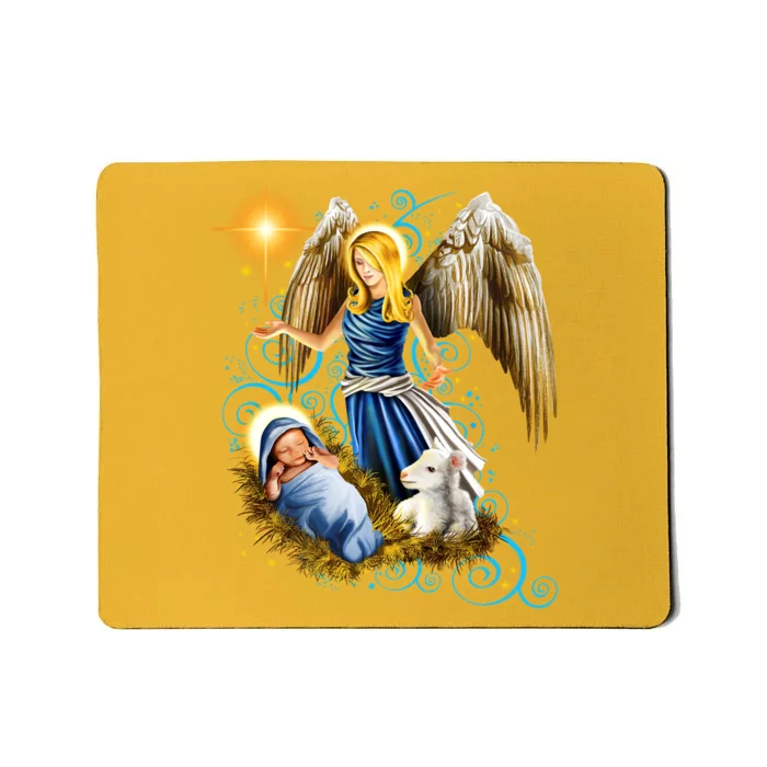 Angel With Baby Jesus Mousepad