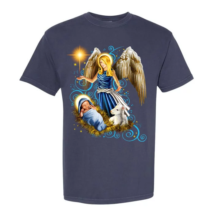 Angel With Baby Jesus Garment-Dyed Heavyweight T-Shirt