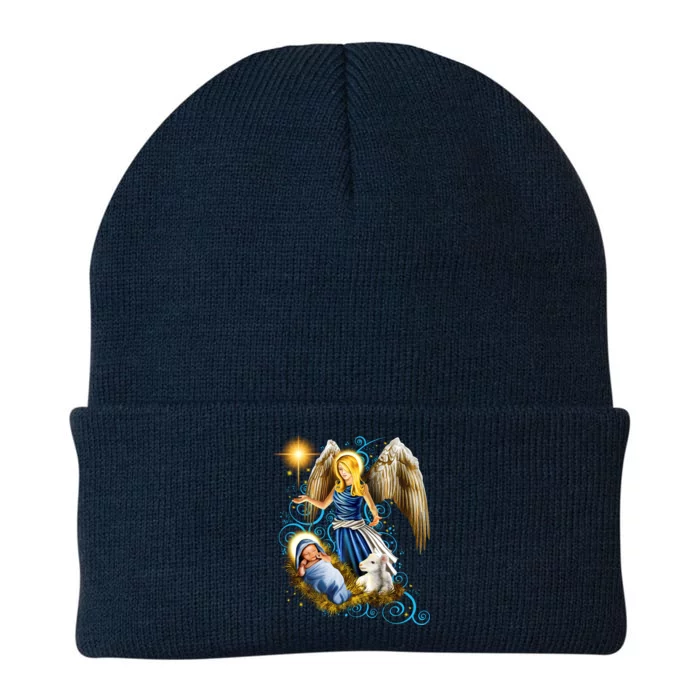 Angel With Baby Jesus Knit Cap Winter Beanie