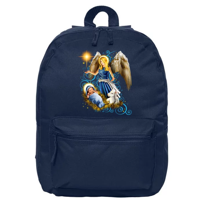 Angel With Baby Jesus 16 in Basic Backpack