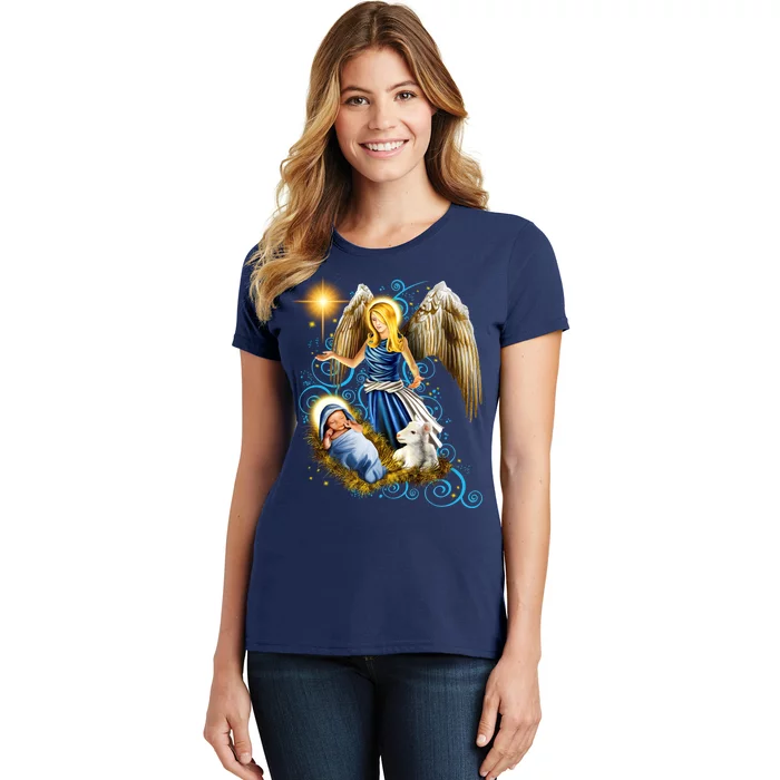 Angel With Baby Jesus Women's T-Shirt