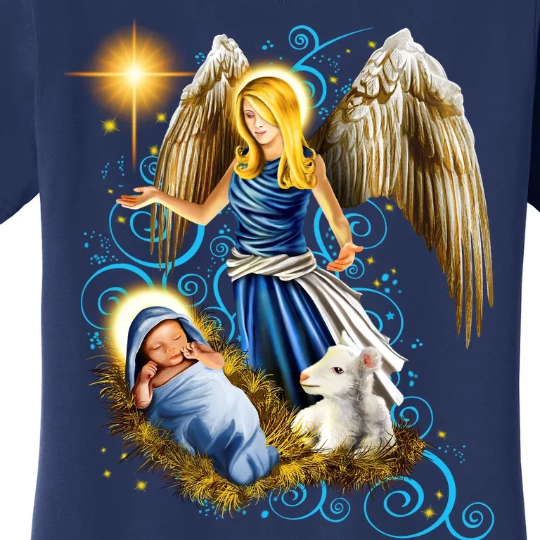 Angel With Baby Jesus Women's T-Shirt