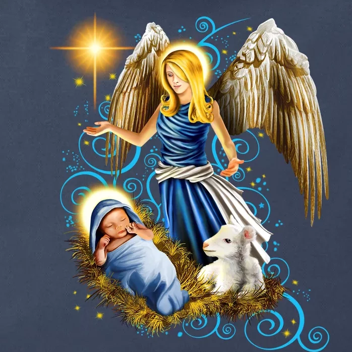 Angel With Baby Jesus Zip Tote Bag