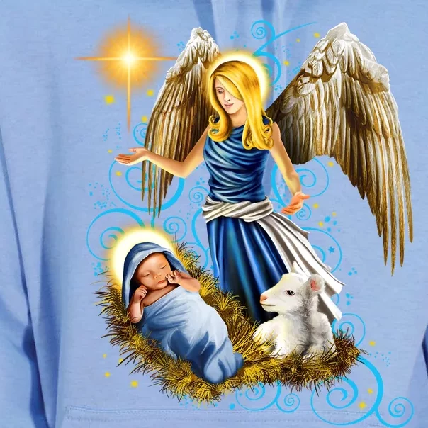 Angel With Baby Jesus Unisex Surf Hoodie