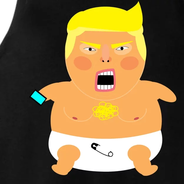 Angry Baby Trump Ladies Tri-Blend Wicking Tank