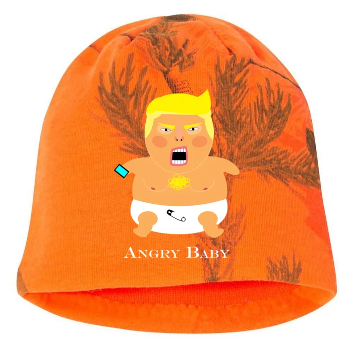 Angry Baby Trump Kati - Camo Knit Beanie