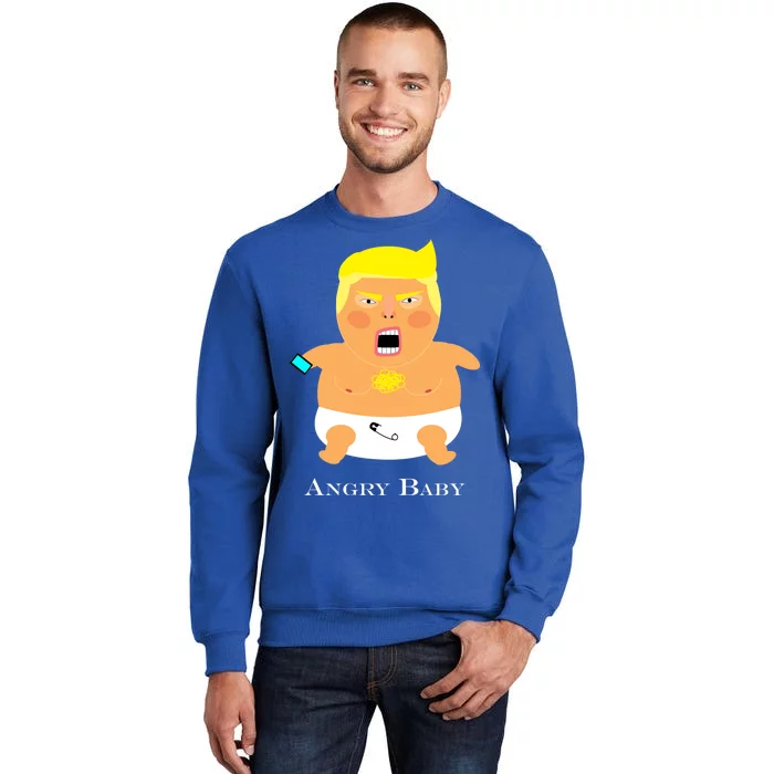 Angry Baby Trump Tall Sweatshirt