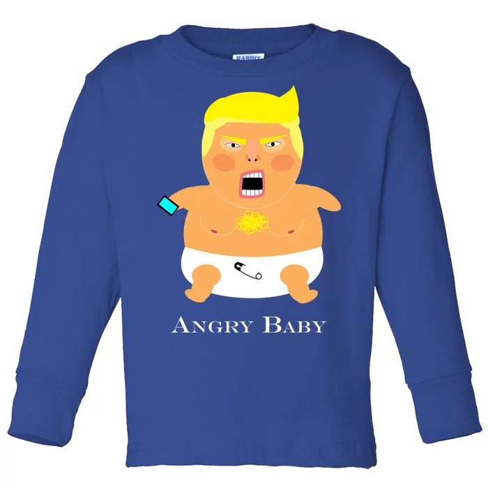 Angry Baby Trump Toddler Long Sleeve Shirt