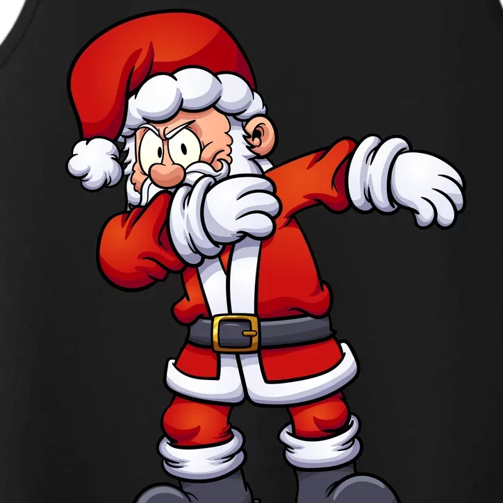 Angry Dabbing Santa Christmas Performance Tank