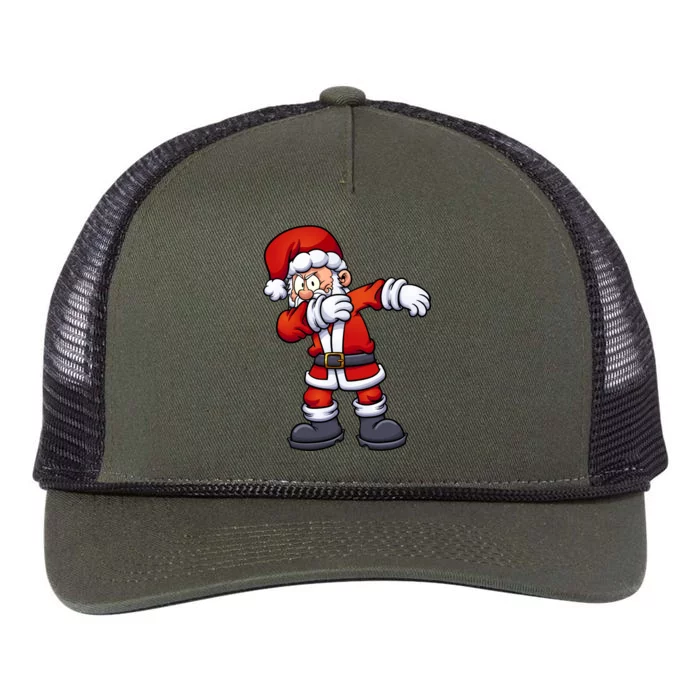 Angry Dabbing Santa Christmas Retro Rope Trucker Hat Cap