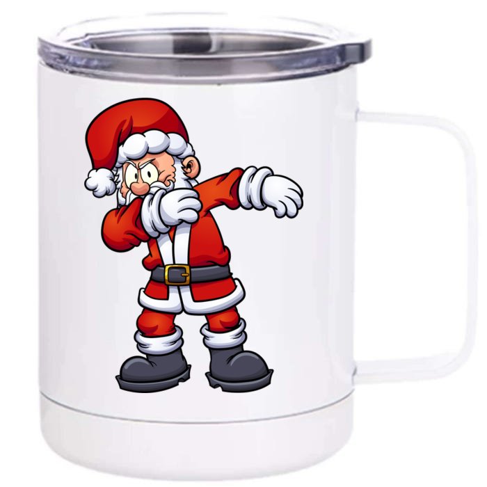 Angry Dabbing Santa Christmas Front & Back 12oz Stainless Steel Tumbler Cup