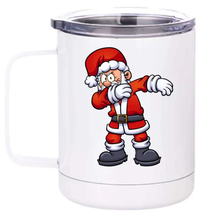 Angry Dabbing Santa Christmas Front & Back 12oz Stainless Steel Tumbler Cup