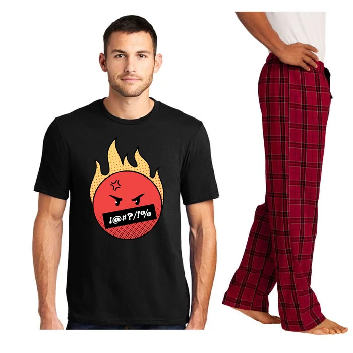 Angry Flaming Emoji Pajama Set