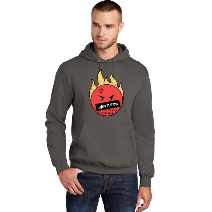 Angry Flaming Emoji Tall Hoodie