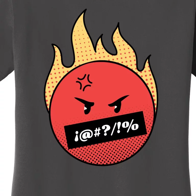 Angry Flaming Emoji Women's T-Shirt