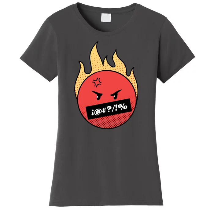 Angry Flaming Emoji Women's T-Shirt