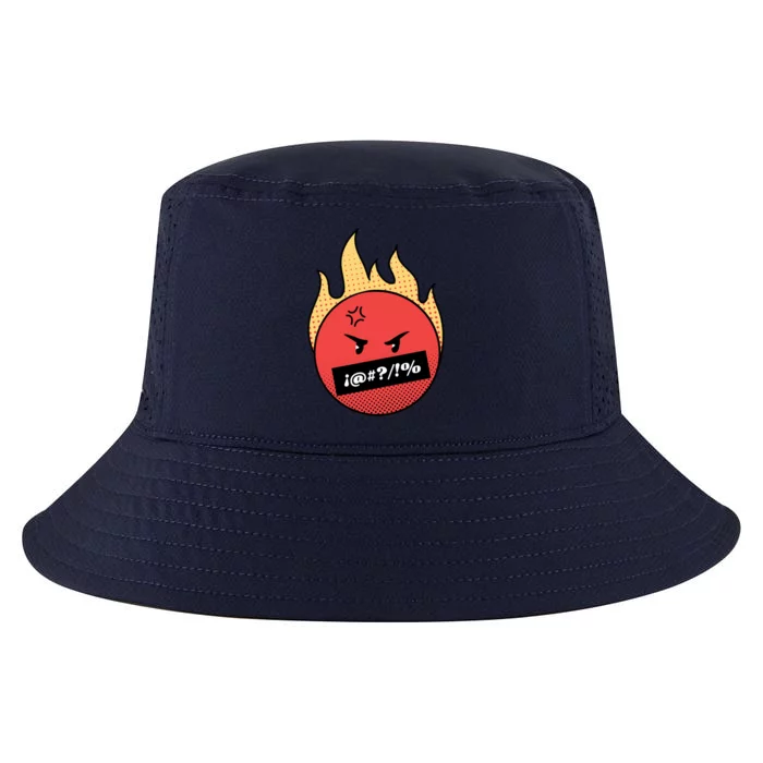 Angry Flaming Emoji Cool Comfort Performance Bucket Hat