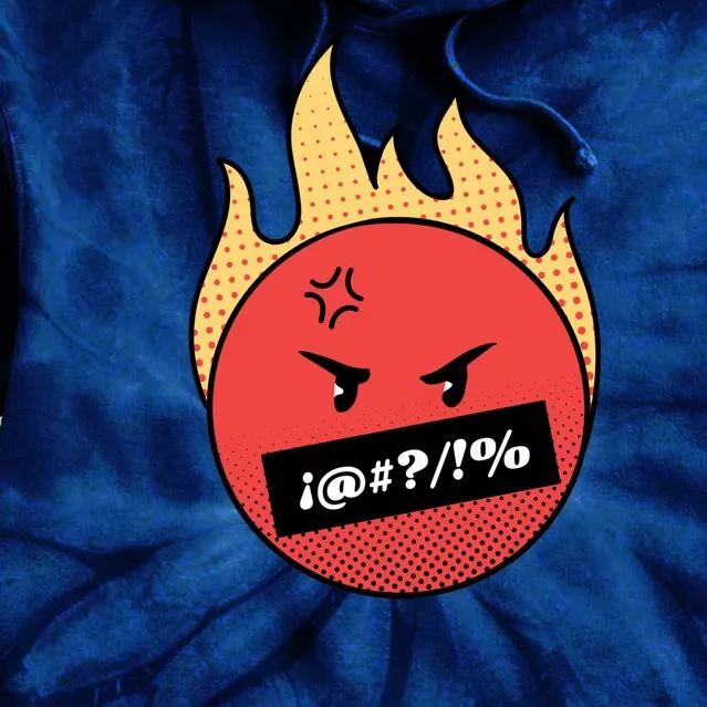 Angry Flaming Emoji Tie Dye Hoodie