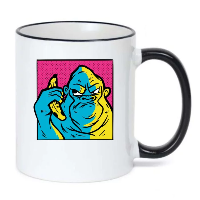 Angry Gorilla Banana Black Color Changing Mug