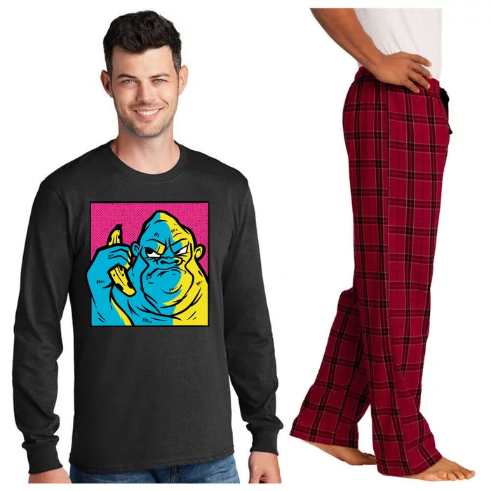 Angry Gorilla Banana Long Sleeve Pajama Set