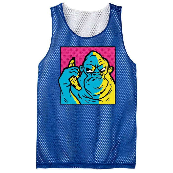 Angry Gorilla Banana Mesh Reversible Basketball Jersey Tank