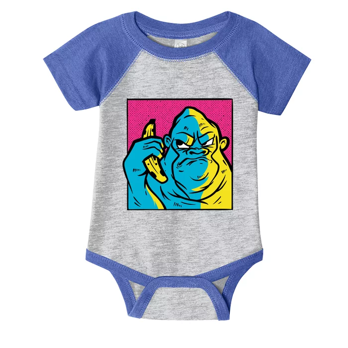 Angry Gorilla Banana Infant Baby Jersey Bodysuit